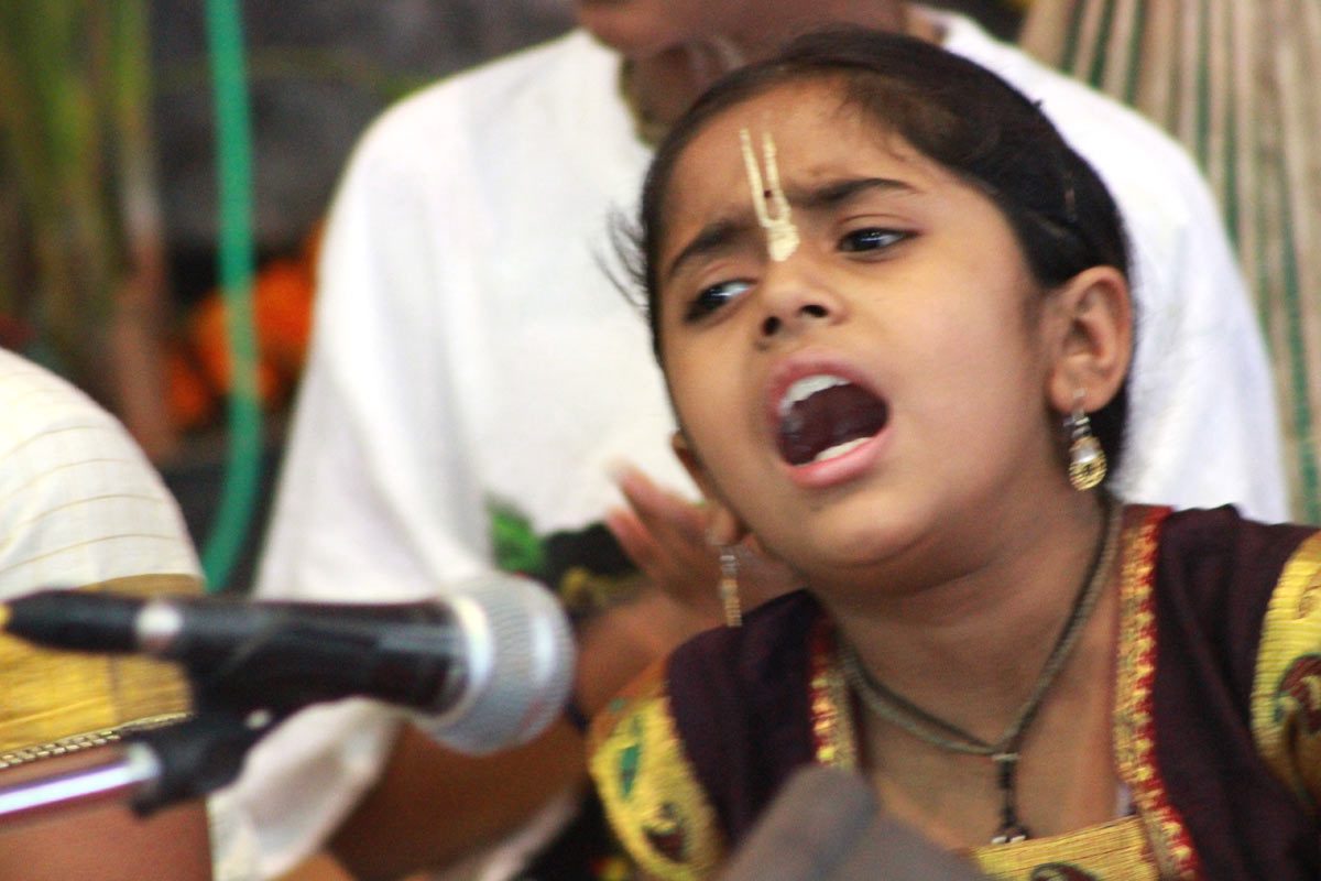 Child involved in singing