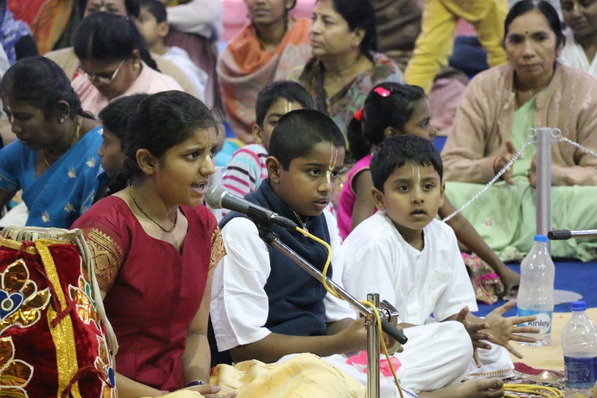 Children enjoying Harinam Festival