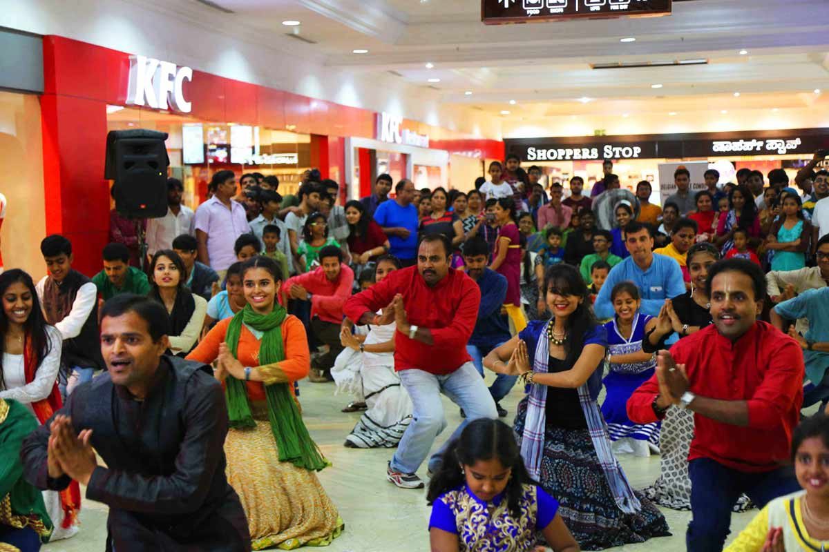 Hare Krishna Flash mob at Mantri square