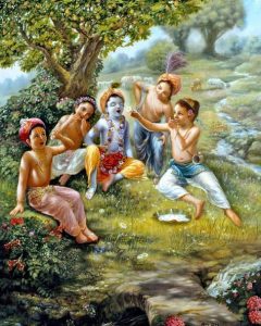 krishna with friends wallpaper