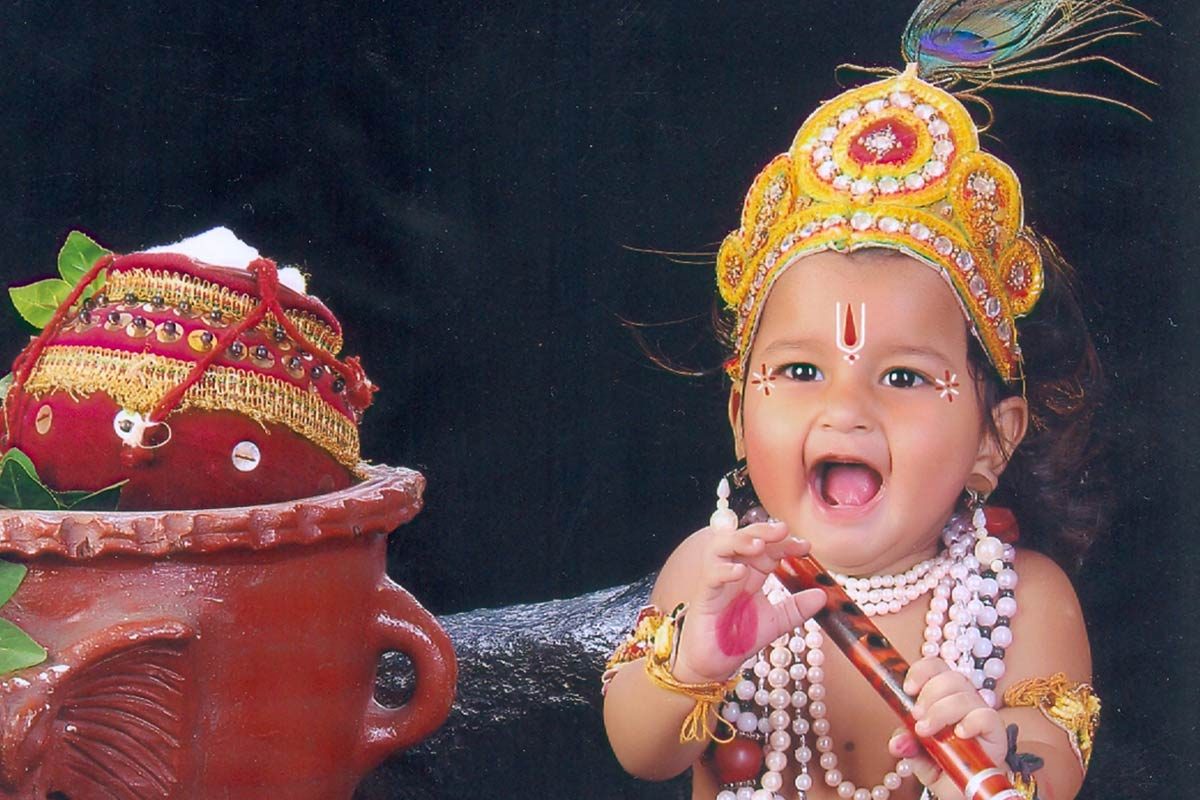 Krishna baby photoshoot | Krishnashtami 2021 | krishna fancy dress | krishna  costume | Janmashtami - YouTube